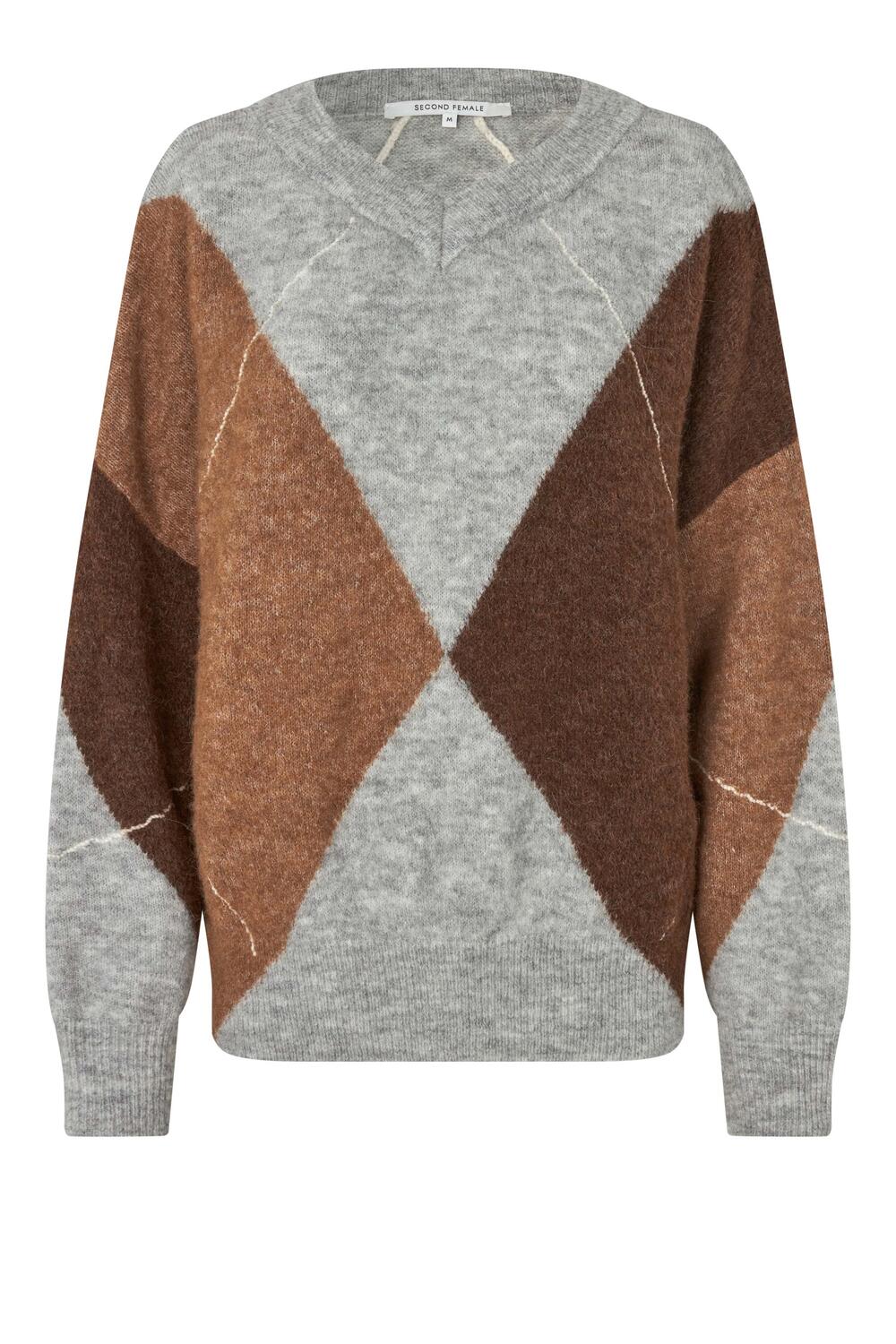 Forca V-Neck striktrøje - Light Grey Melange